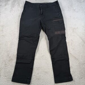 FXD WP-3 Pants Men 34x30 (Fit 34x28) Black Canvas Cargo Double Knee Workwear